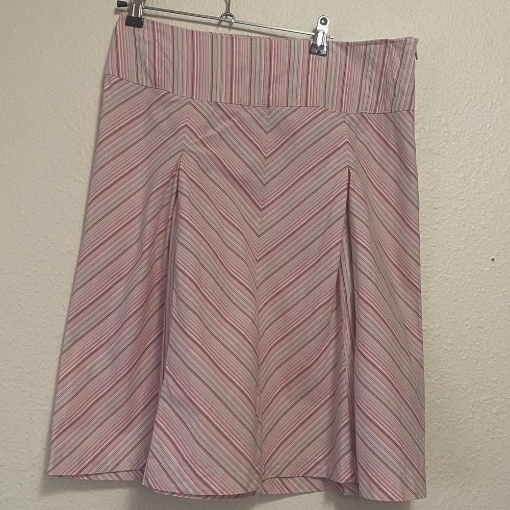 Wet Seal Y2K low rise cotton pink striped skirt Size M